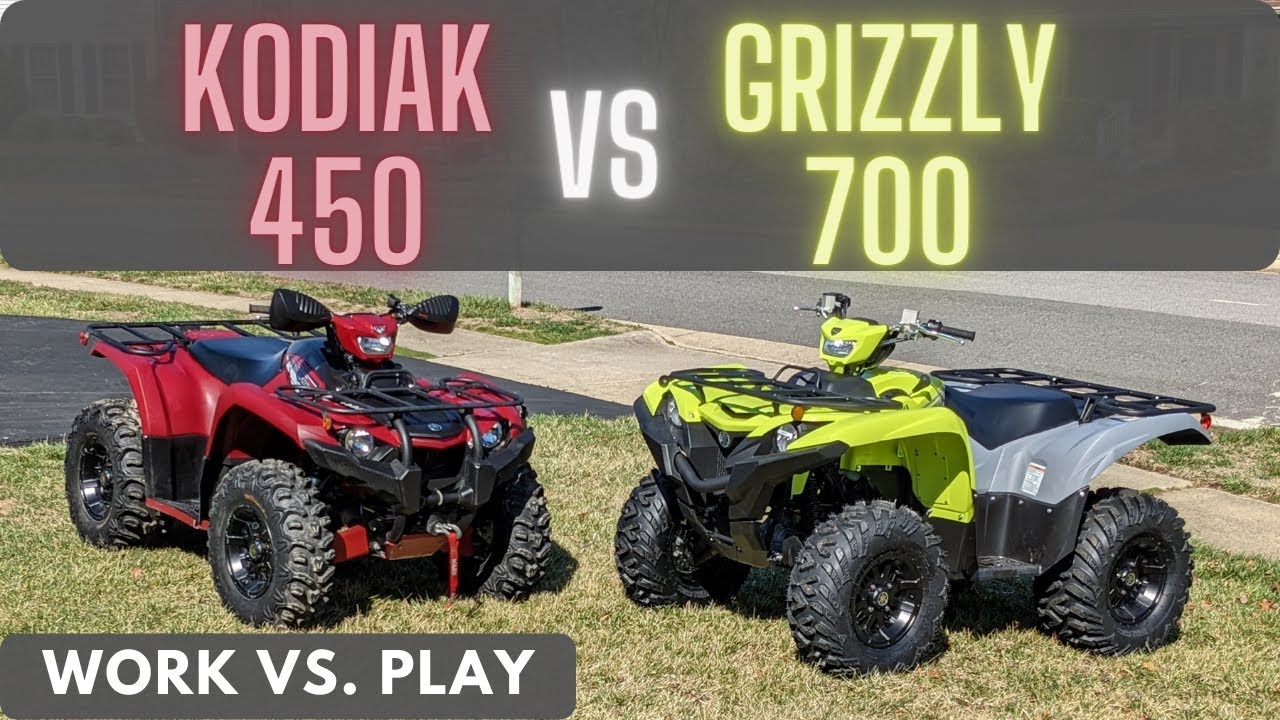 Сравнение квадроциклов Yamaha Grizzly 700 и Kodiak 450
