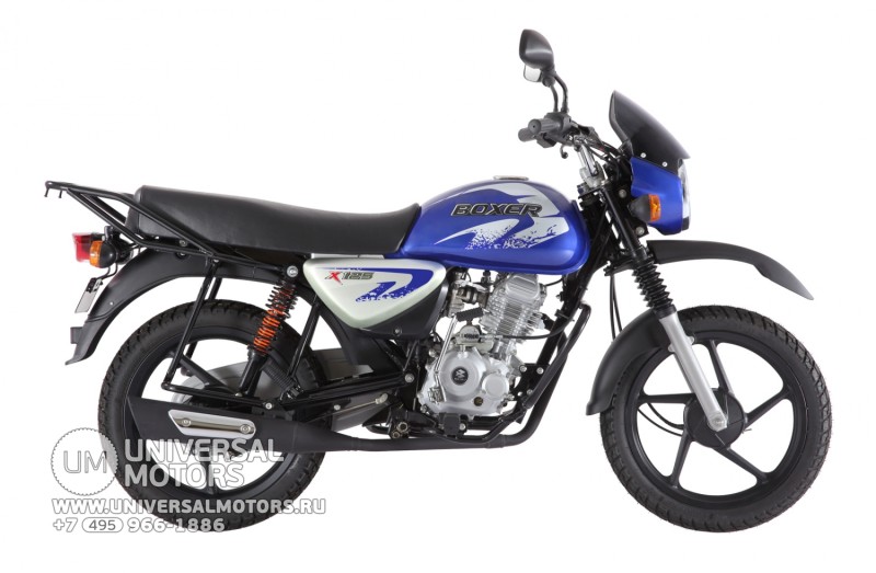 Мотоцикл Bajaj Boxer BM 125 X Двиг 4Т 1245 см3 100 лс  КПП 5ст синий Категория А1